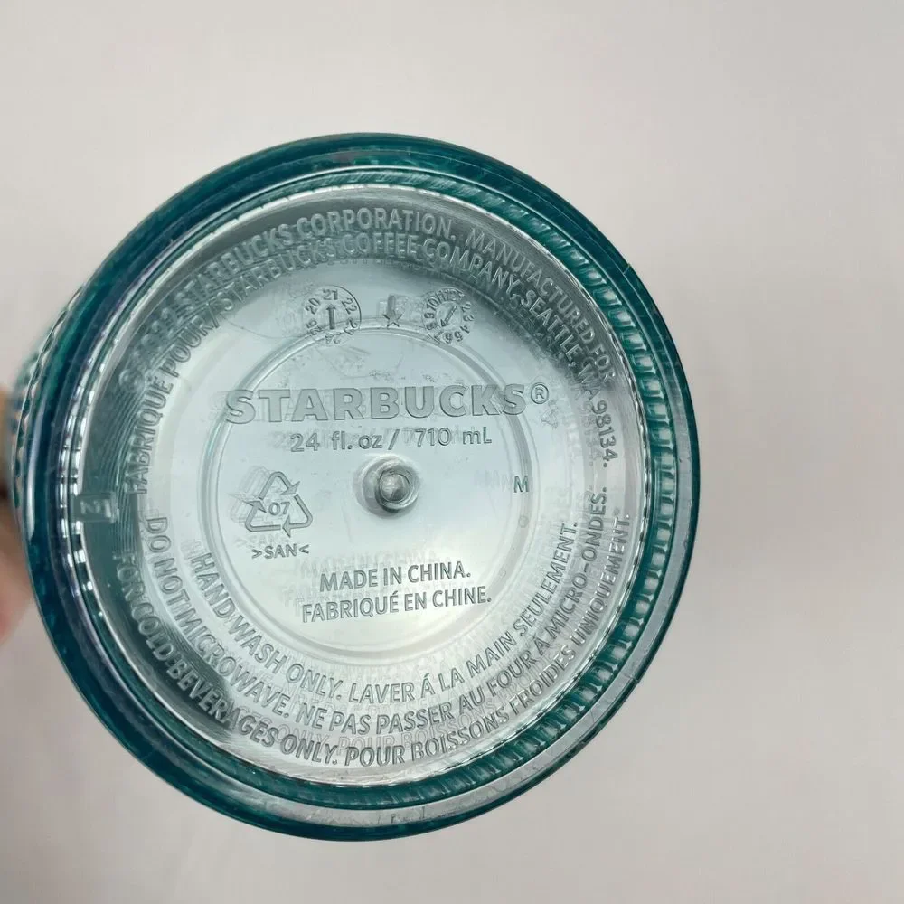 Starbucks 2022 Rainbow Teal Iridescent‎ Mermaid Scales Tumbler 24 oz